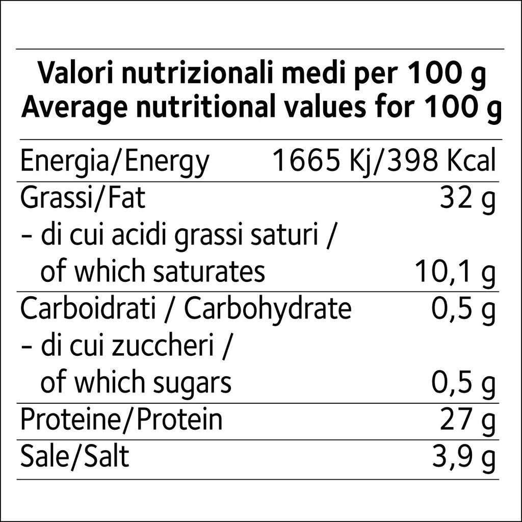 valori nutrizionali Salame Emilia, 250 g